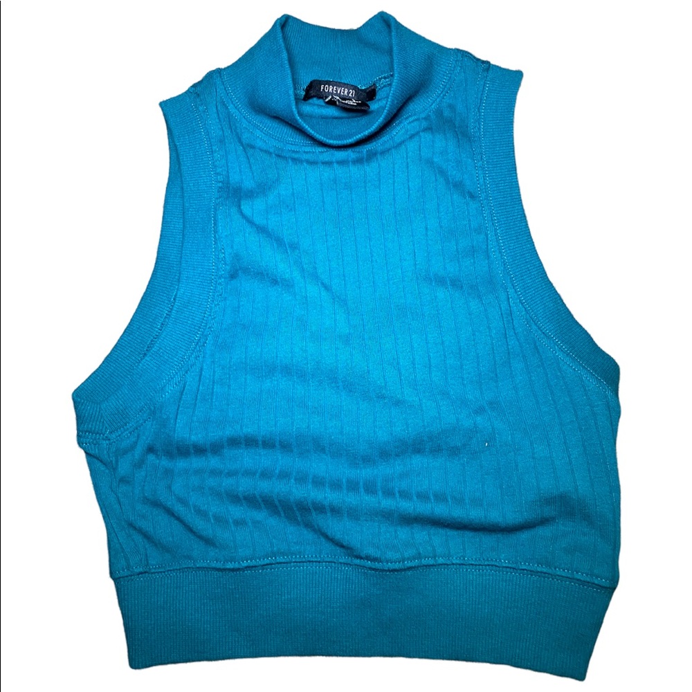Forever21 Teal Crop Top